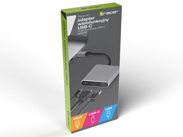 Adaptor  AdapterA-1 , USB-C, HDMI 4K, USB 3.1, PDW Tracer 100W - imagine 7