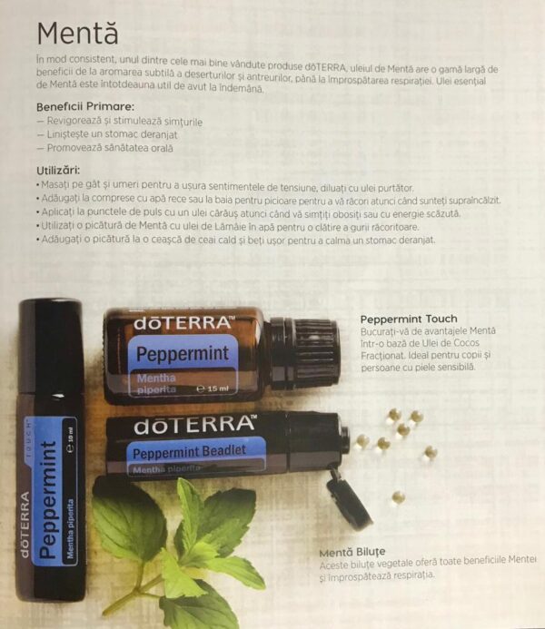 Ulei esential doTERRA Peppermint (Mentă – mentha piperita) 15ml - imagine 4
