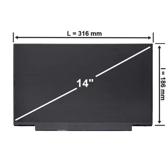 Laptop display 14 inch FHD slim 1920 x 1080 NV140FHM-N48 no Bracket 30 pin - imagine 3