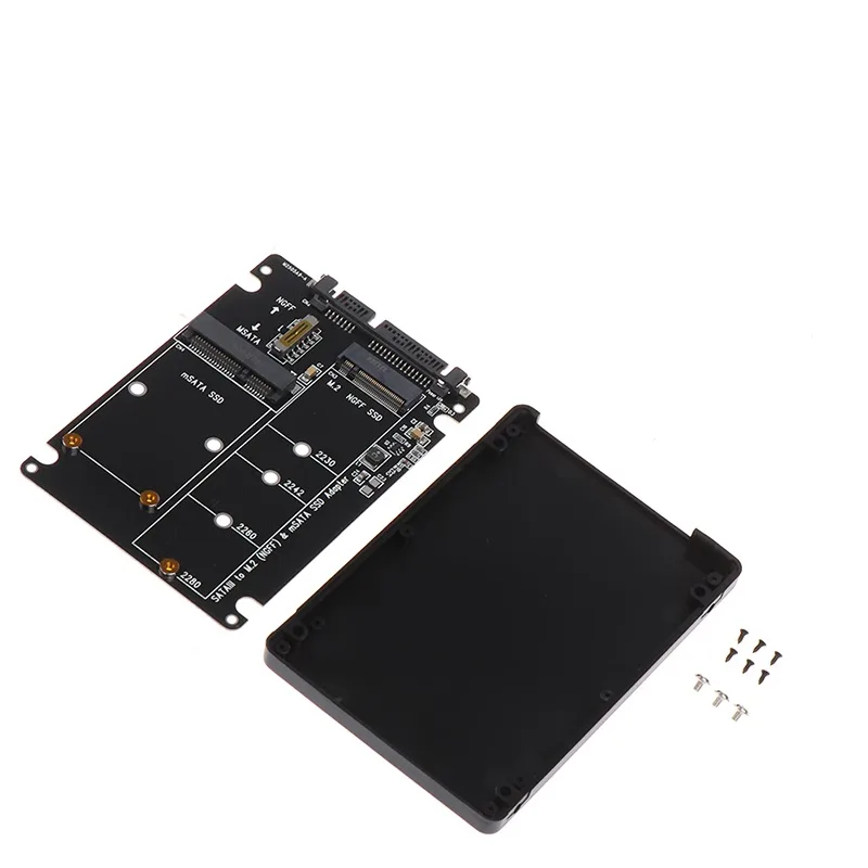 Naka SSD2枚 Adaptor M2 NGFF SATA SSD MSATA SSD la SATA carcasa - YourMag