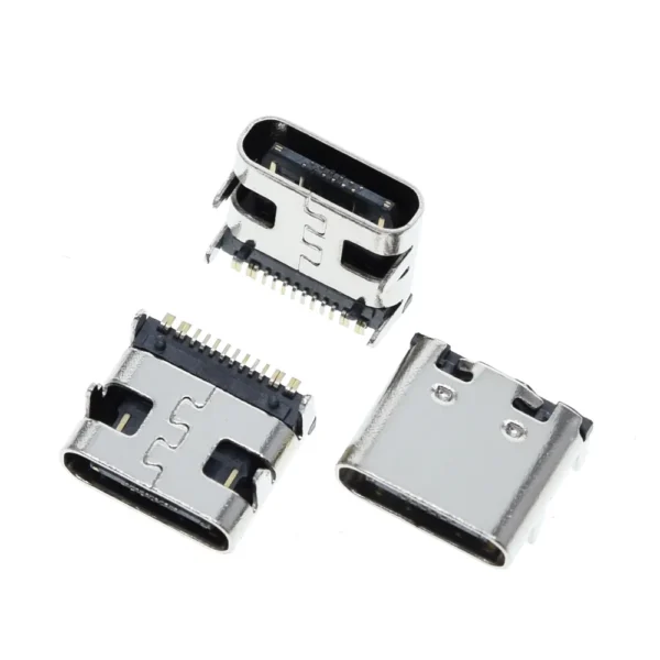 Conector Type C SMT USB 3.1 16pin mama charging port telefoane tablete - imagine 4