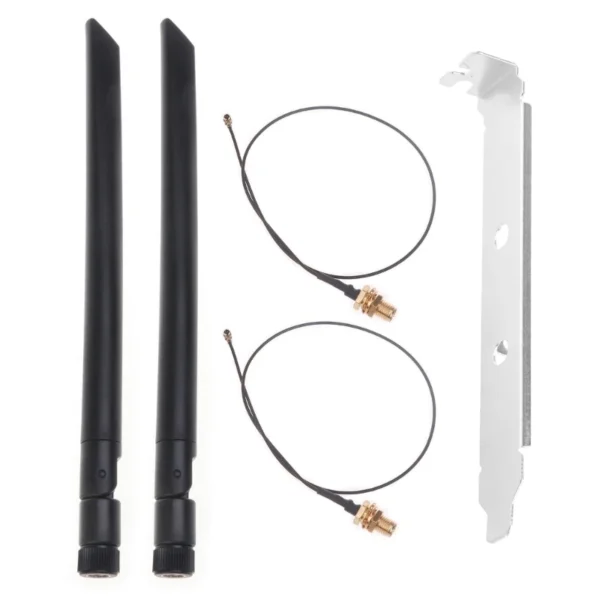 Set antene WIFI PC MHF1-2 IPEX1 2.4/5Ghz dual band cablu 20cm - imagine 6