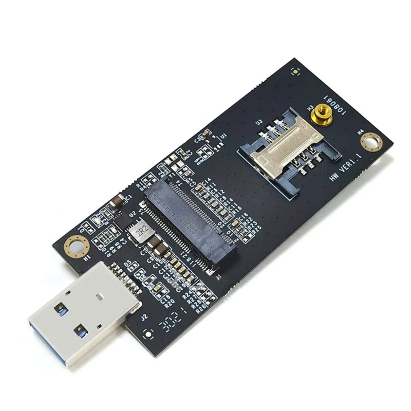 Adaptor modul 3G 4G LTE WWAN la USB M2 Key B NGFF modul SIM la usb - imagine 3