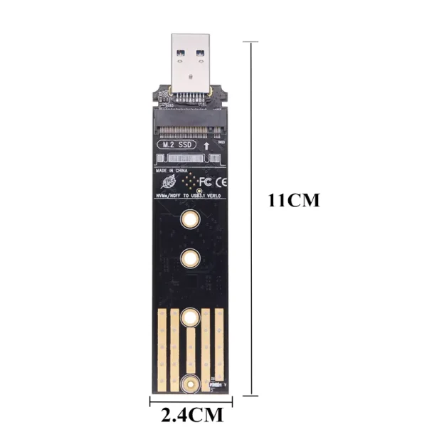 Adaptor M.2 NVME/SATA SSD la USB 3.1 2242 2260 2280 chip RTL9210B - imagine 4