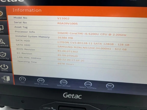 Laptop SH GETAC Fully Rugged i5-5200U 512Gb+128Gb SSD M2 16GB Ram Touchscreen convertible Tablet - imagine 2