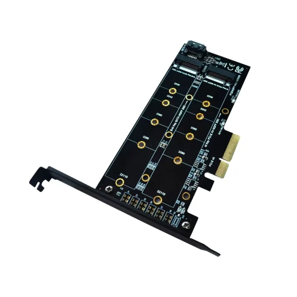 Adaptor M.2 NVME NGFF la PCI-E X4 M key B key pentru PC SSD 2280 2242 2230 22110 negru - imagine 7