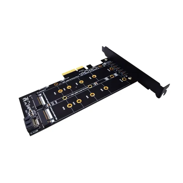 Adaptor M.2 NVME NGFF la PCI-E X4 M key B key pentru PC SSD 2280 2242 2230 22110 negru - imagine 4