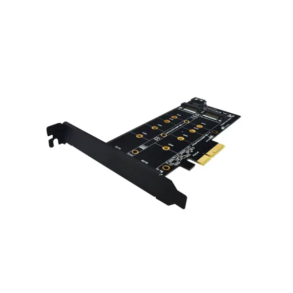 Adaptor M.2 NVME NGFF la PCI-E X4 M key B key pentru PC SSD 2280 2242 2230 22110 negru - imagine 3