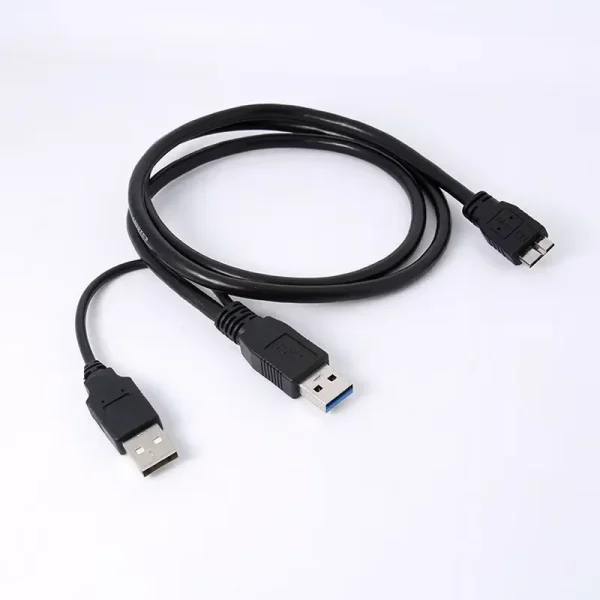 Cablu USB 3.0 la USB Micro B 3.0 cu alimentare USB 2.0 HDD/SSD extern - imagine 3