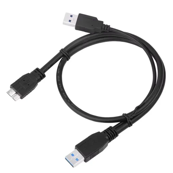 Cablu USB 3.0 la USB Micro B 3.0 cu alimentare USB 2.0 HDD/SSD extern