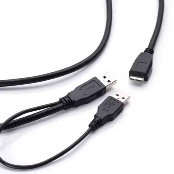 Cablu USB 3.0 la USB Micro B 3.0 cu alimentare USB 2.0 HDD/SSD extern - imagine 6
