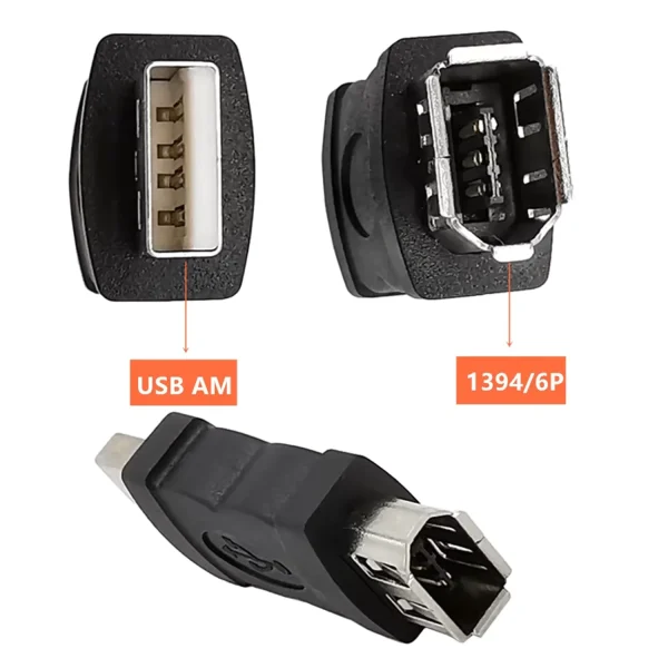 Adaptor USB tata la Firewire IEEE 1394 6pin mama - imagine 3