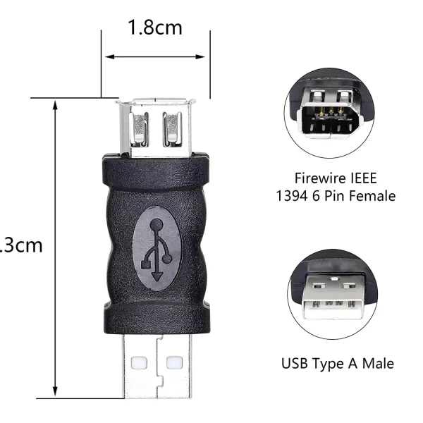 Adaptor USB tata la Firewire IEEE 1394 6pin mama - imagine 4