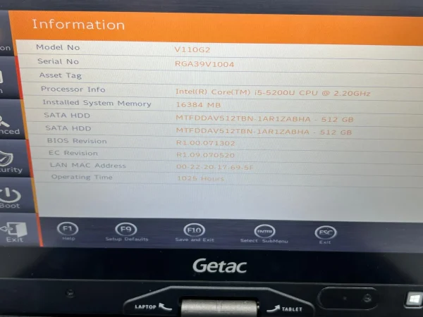 Laptop SH GETAC Fully Rugged i5-5200U 2 SSD de 512Gb SSD M2 16GB Ram Touchscreen convertible Tablet - imagine 6