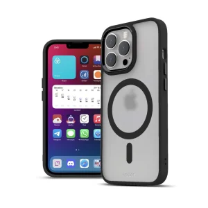 Husa iPhone 13 Pro Max Clip-On Hybrid Matt Compatibil MagSafe Negru