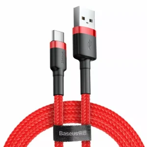 Cablu Baseus Cafule USB la USB-C Quick Charge 3A 0.5m Rosu