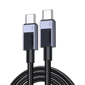 Cablu UGREEN USB-C la USB-C 100W Super Fast Power Delivery 0.5m Negru