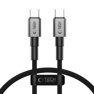 Cablu Date si Incarcare USB-C - USB-C Tech-Protect Ultraboost DNA 60W 0.5m Gri