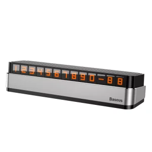 Suport auto Baseus pentru numar telefon bord Argintiu