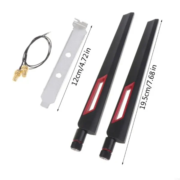 Set antene WIFI cabluri RP-SMA IPEX MHF4 2.4Ghz 5Ghz PC - imagine 3