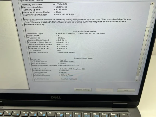 Laptop SH Dell Latitude 7390 2 in 1 i7-8650U 16GB RAM NVME 512Gb bateria 8 ore tableta - imagine 4