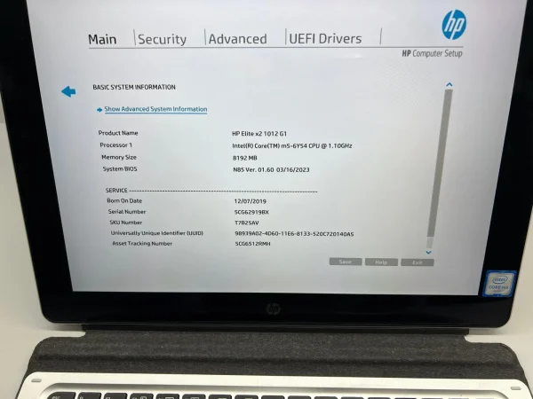Tableta SH 2 in 1 HP Elite X2 m5-6Y54 8GB ram SSD 240GB Touchscreen tastatura iluminata - imagine 2