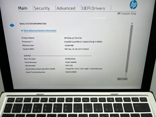Tableta/Laptop SH HP Elite X2 G2 i5-7200U 16gb RAM NVME 256Gb cu tastatura iluminata - imagine 2