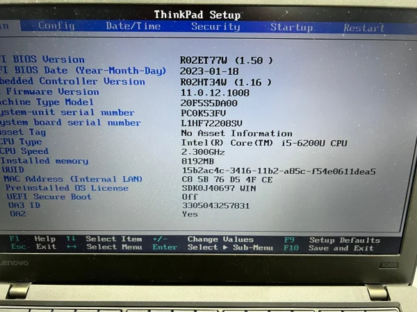 Laptop SH Lenovo Thinkpad X260 i5-6200U SSD 240GB baterie interna + baterie externa NOUA - imagine 2