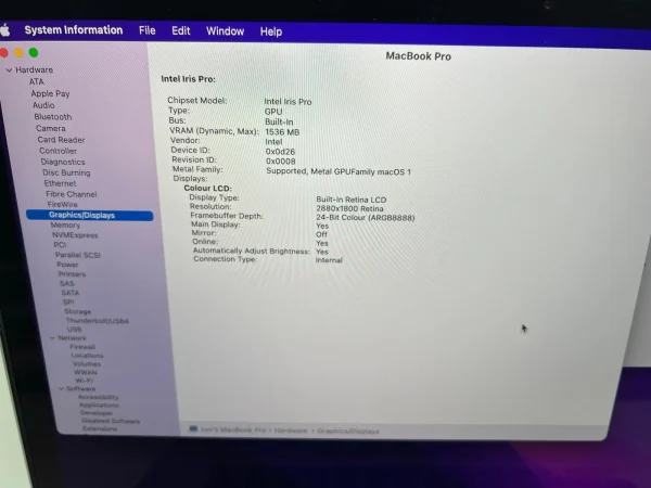Laptop SH MacBook PRO Retina mid 2015 RAM 16gb SSD 512Gb I7 baterie noua - imagine 3
