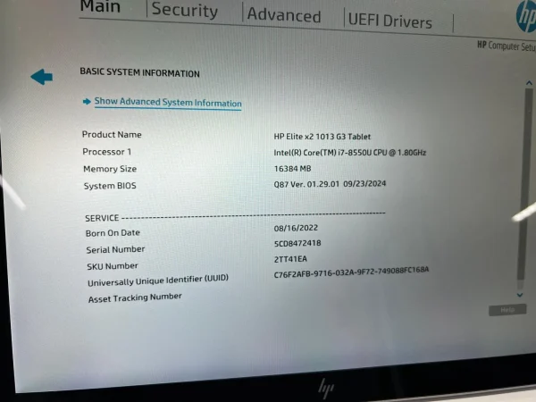 Tableta SH HP ELITE X2 G3 i7-8550U 16GB RAM 512 SSD NVME BATERIE NOUA - imagine 2