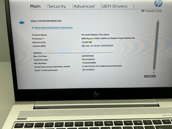 Laptop SH HP Elitebook Ryzen PRo 3300U 16GB Ram SSD NVME 512gb - imagine 2