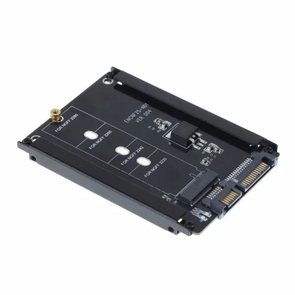 Adaptor M.2 NGFF (SATA) SSD to 2.5 SATA 2230/2242/2260/2280mm M2 NGFF SSD carcasa metalica - imagine 2