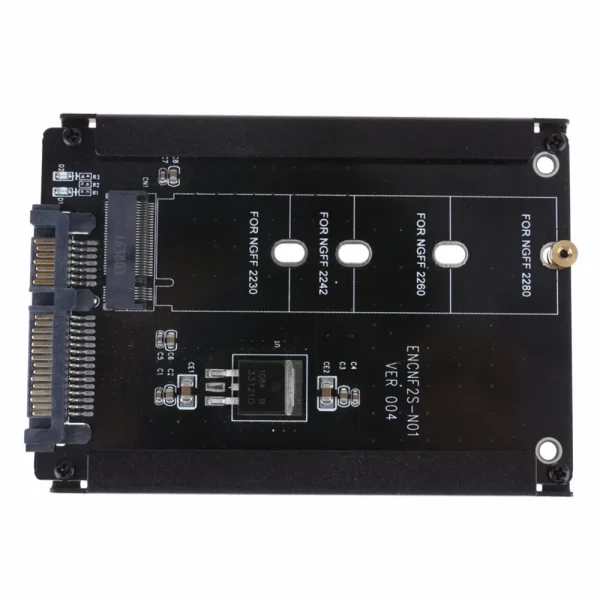 Adaptor M.2 NGFF (SATA) SSD to 2.5 SATA 2230/2242/2260/2280mm M2 NGFF SSD carcasa metalica - imagine 3