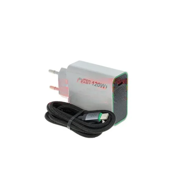 Incarcator retea Super Fast Charge Type-C - Type-C 120W TRANYOO - imagine 2