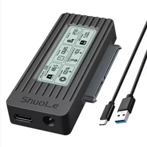 Adaptor SSD/HDD 2.5 inch cu cablu display digital informatii sentinel