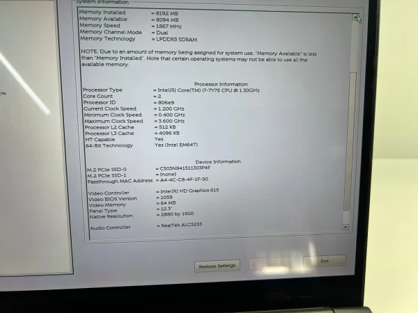 Laptop/Tableta cu tastatura SH DELL Latitude 7285 I7-7Y75 8gb RAM SSD 240GB - imagine 2