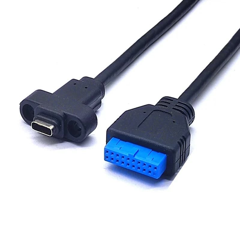Adaptor USB 3.0 19/20 Pin la Type C USB mama placa baza pc 19 pin 50 cm