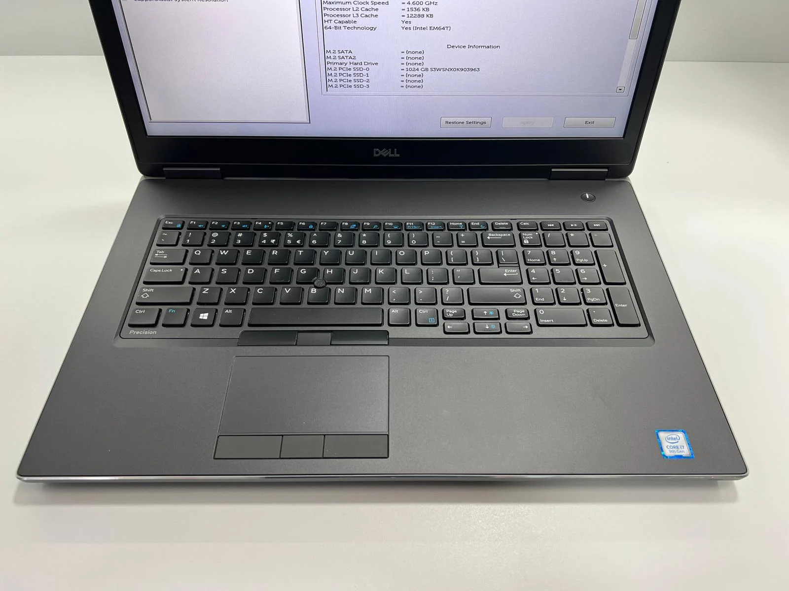 Laptop/Workstation SH Dell Precision 7740 i7-9850H 128 GB RAM RTX 5000 16 gb SSD 1TB - imagine 3