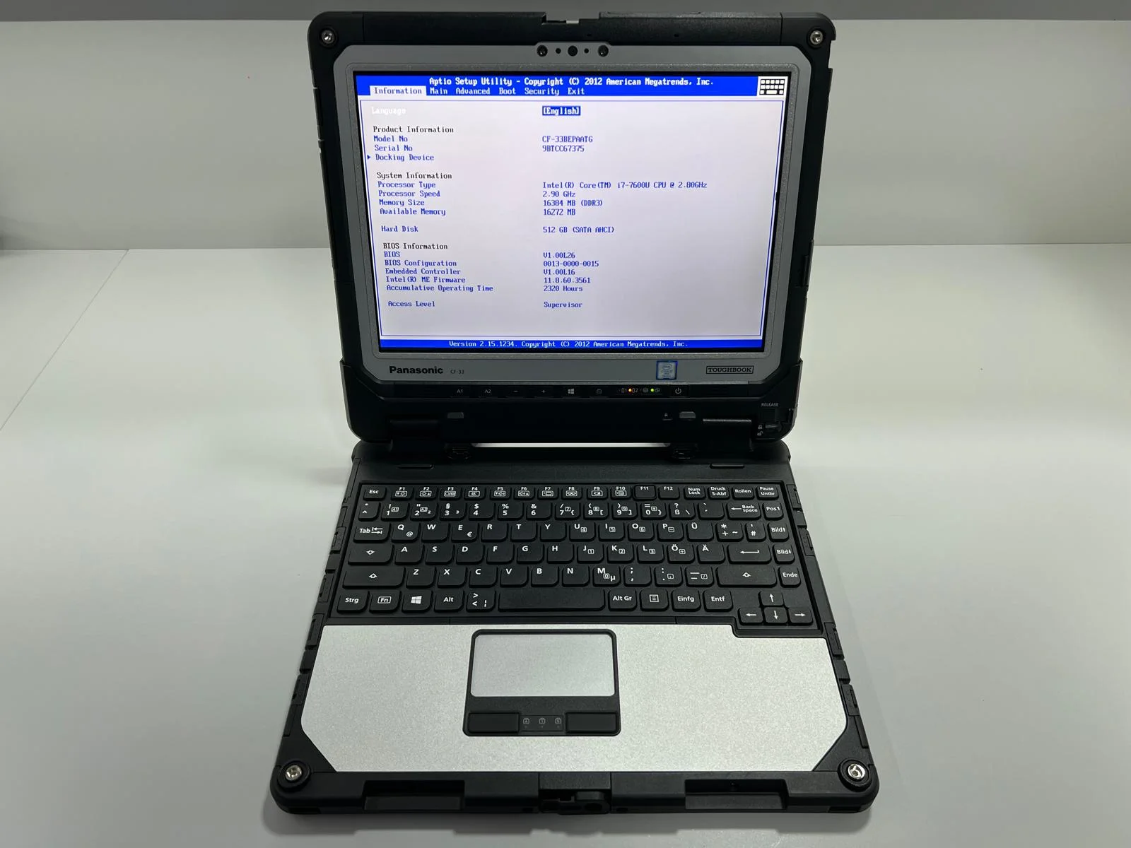 Laptop/Tableta SH Panasonic Toughbook CF-33 i7-7600u 16gb RAM SSD 512gb tastatura detasabila