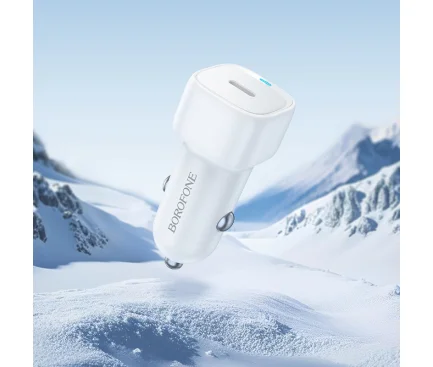 Incarcator Auto Telefon Borofone Cloud 20W 3A 1 x USB-C Alb - imagine 3