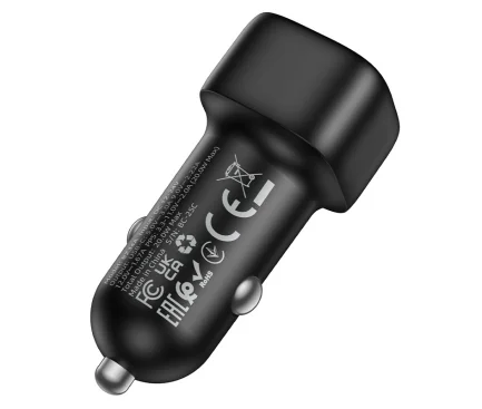 Incarcator Auto Telefon Borofone Cloud 20W 3A 1 x USB-C Negru - imagine 2