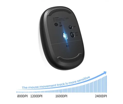 Mouse Wireless UGREEN MU105 2400DPI Bleumarin - imagine 3