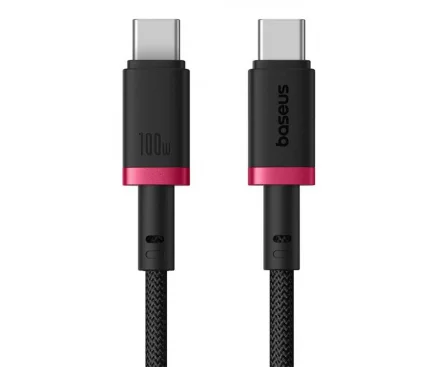 Cablu Date si Incarcare USB-C – USB-C Baseus Dura Series 100W 1m Rosu - imagine 2