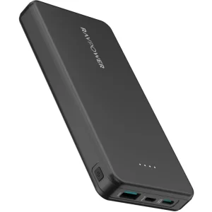 Power Bank 10000mAh 15W 1x USB-A 1x USB-C Neagra baterie externa RavPower