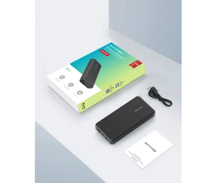 Power Bank 10000mAh 15W 1x USB-A 1x USB-C Neagra baterie externa RavPower - imagine 5