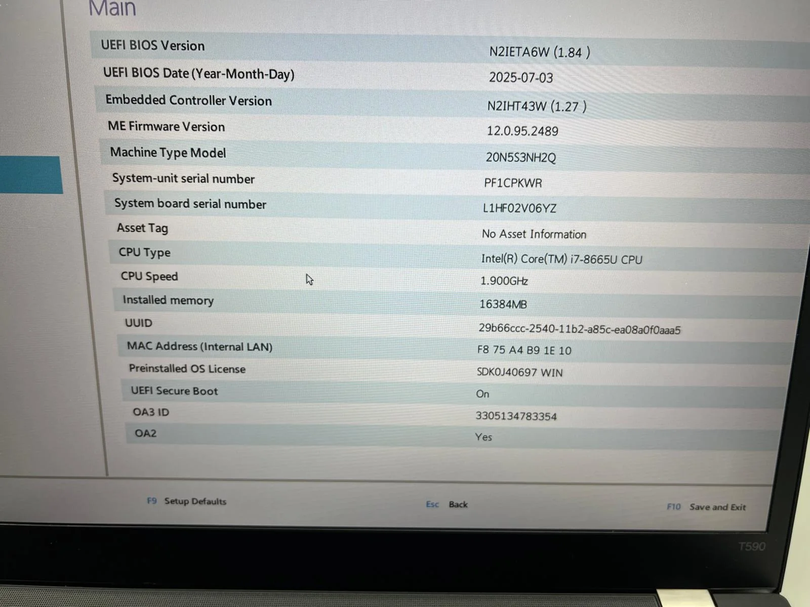 Laptop SH Lenovo T590 15.6" i7-8665U 16gb RAM SSD 512 NVME Baterie NOUA - imagine 2