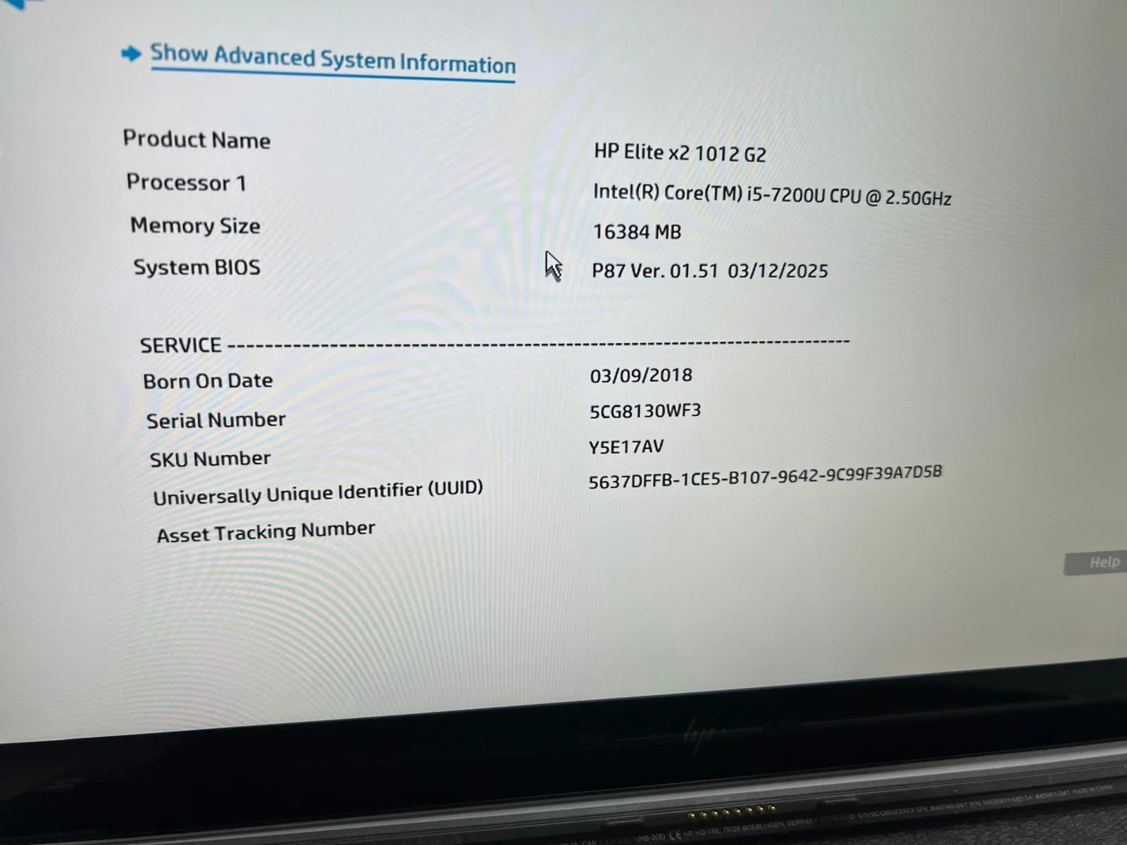 Tableta/Laptop SH HP Elite X2 G2 i5-7200U 256 SSD NVME 16gb RAM cu tastatura - imagine 3