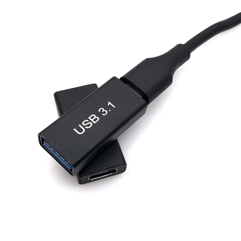 Adaptor prelungitor USB 3.1 USB - Type C Mama negru - imagine 2