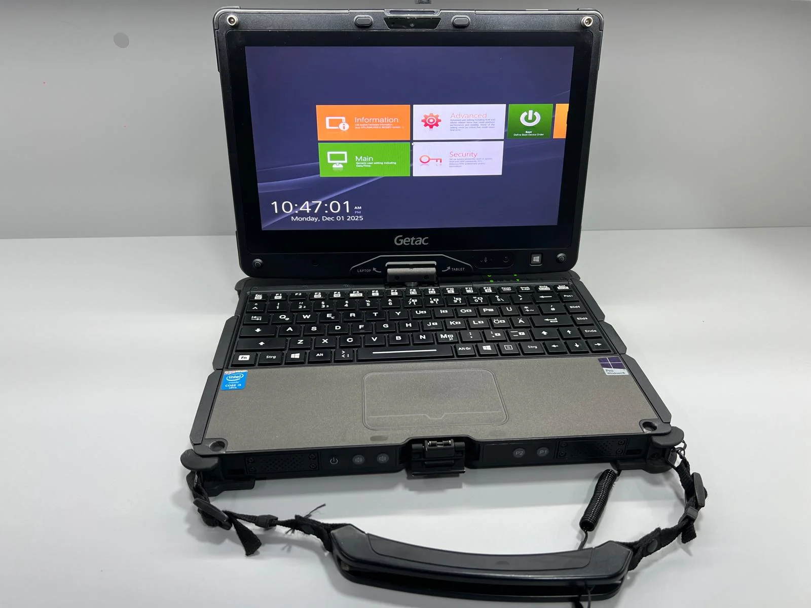 Laptop SH GETAC Fully Rugged i5-4300U SSD M2 256Gb+128 Gb 12GB Ram Tableta Touchscreen convertible