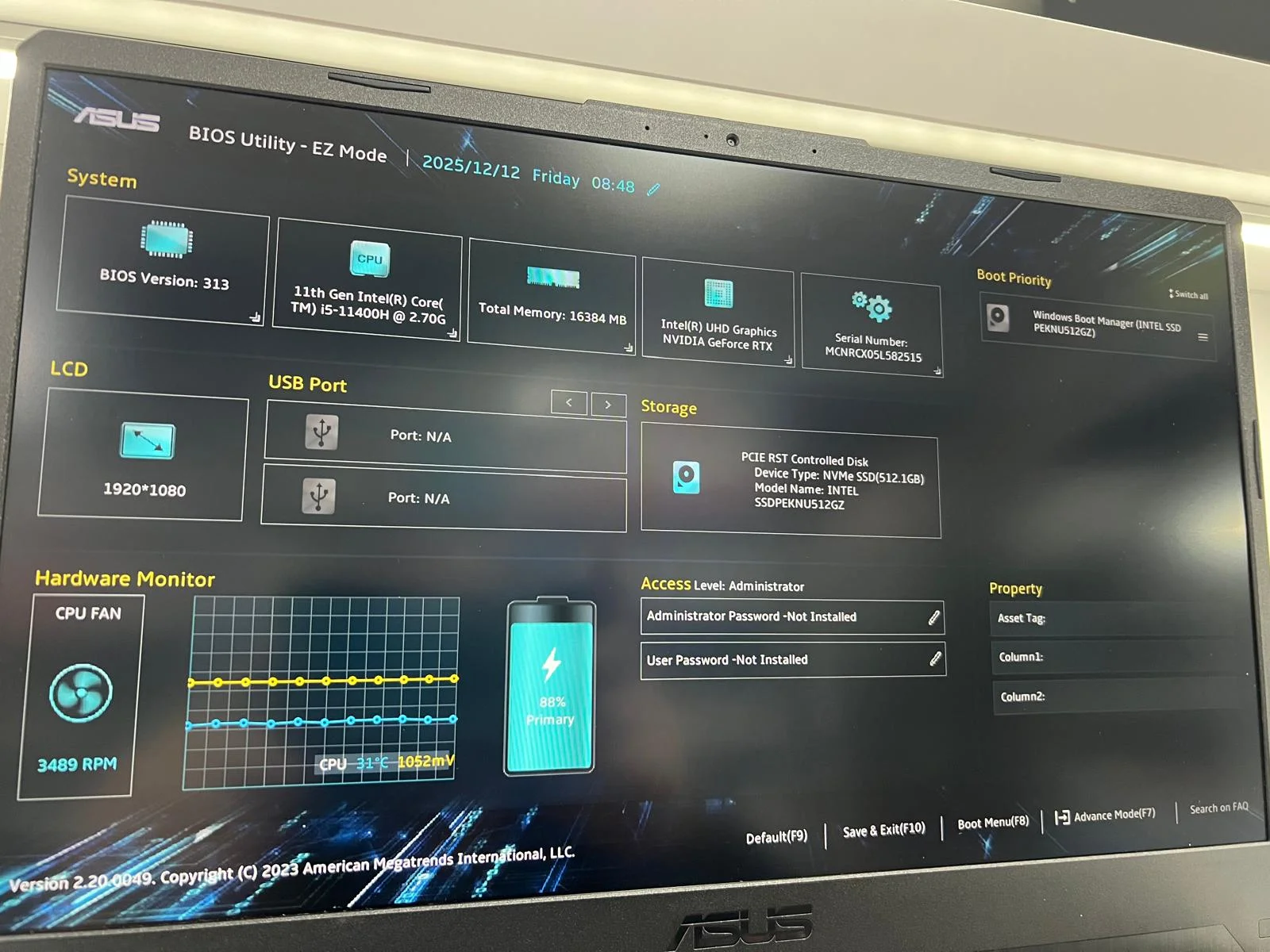 Laptop SH Gaming ASUS TUF FX506 i5-11400H RTX 3050 4gb 512gb SSD Ram 16gb - imagine 2